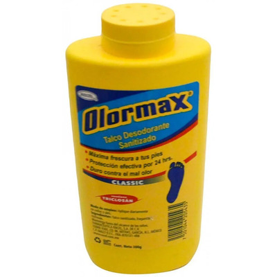 Talco para Pies Olormax Classic Desodorante con Triclosán 300g | MercadoLibre