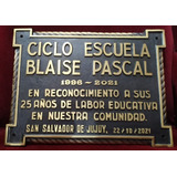 Placa Recordatoria, Homenaje, Institucion 40x30 Fundicion