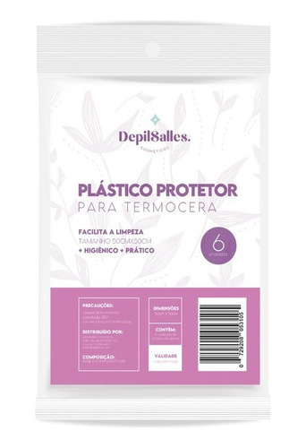Kit Com 5 Pacotes De Plástico Protetor Termocera Depilsalles