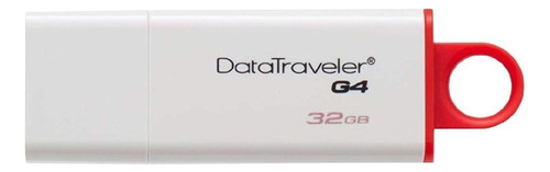 Pendrive Kingston Datatraveler G4 Dtig4 32gb 3.0 Blanco Y Rojo