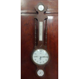 Antigüo Reloj De Pared Con Termometro, Higrometro, Barometro