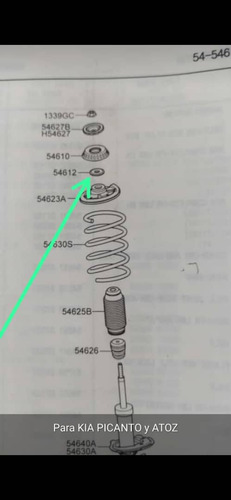 Rodamiento Base Amortiguador Jgo Kia Picanto Y Hyundai Atos  Foto 3