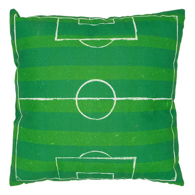 Cojín Cancha De Fútbol Mundial Suave Confortable Verde Geométrico