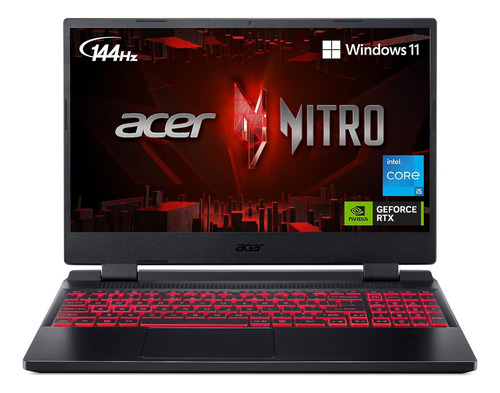 Notebook Gamer Acer Nitro I5 8gb Ssd 512gb Rtx 3050 Fhd W11 Color Negro
