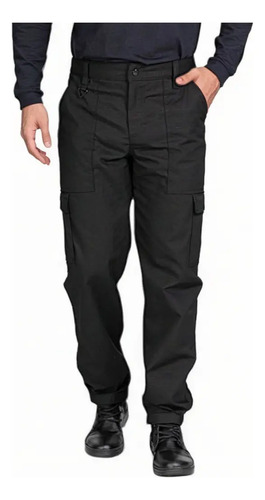 Calça Cargo Tática Preta Militar Rip Stop Vigilante 6 Bolsos | Frete grátis
