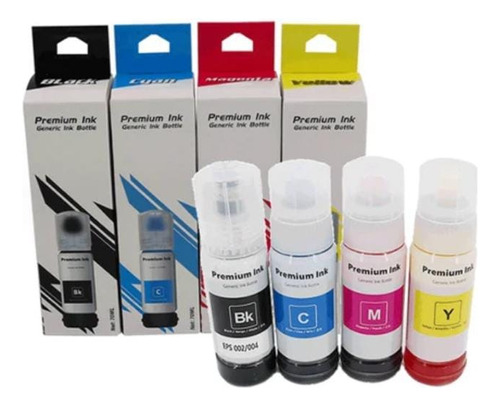 Kit 4 Tinta 544 Genérica Para Epson L3210 L3110 L3160 L5190