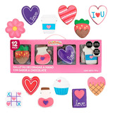 Galletas Decoradas Decocookies San Valentin 12 Pzs Caja 790g