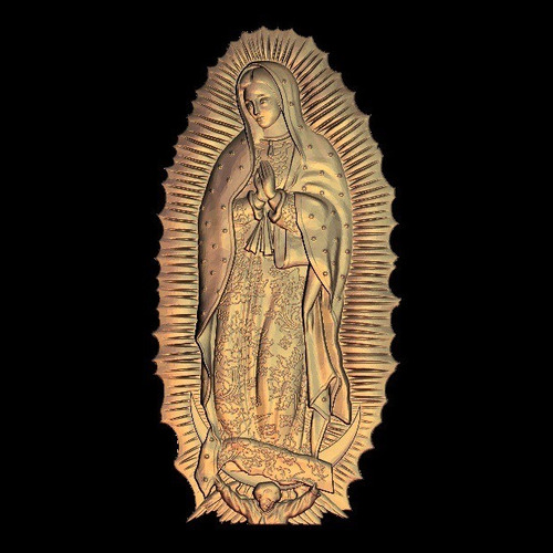 Vector Stl Virgen De Guadalupe Impresoras 3d Y Cnc X025