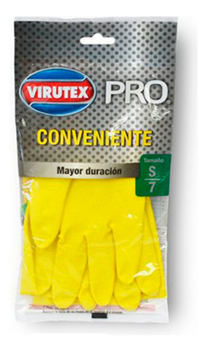 Guante De Látex Amarillo Talla S/7 Virutex Pro