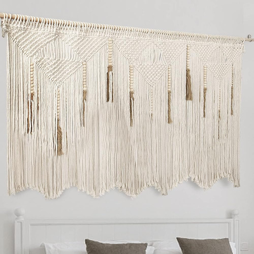 Extra Grande Macrame Wall Hanging 70.8  × 39  Boho Tapestry 