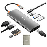 Hub Usb C, Adaptador Multipuerto Usb C 9 En 1 Con Gigabit Et