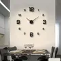 Reloj De Pared Acrílico 3d Adhesivo Decorativo Negro | Envío gratis