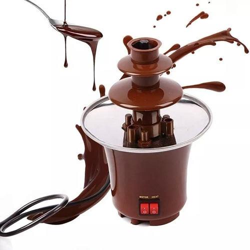 Fuente Chocolate Liquido Fondue 3 Pisos Postres Hogar Fiesta Color Cafe