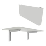 Mesa Retrátil 66x35 Dobrável Com Trava Segurança Branco