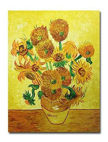 Girasol De Vincent Van Gogh, Pintura Al Óleo Pintada A...