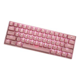 Teclado 60 Gk61 Sk61 Ventanas De Oficina Led Rosado