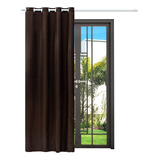 Cortina Jasmim Para Sala Ou Quarto 1,40x2,20m Cor Tabaco