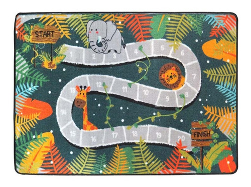 Tapete Decorativo Infantil 100 X 150 Zoologico Escalera