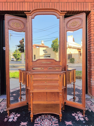 Vestidor De Roble Con Espejos Toilette Antiguo $450.000