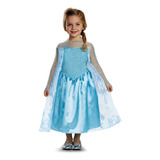 Disfraz De Elsa Clásico Para Niñas Pequeñas M (3t-4t)