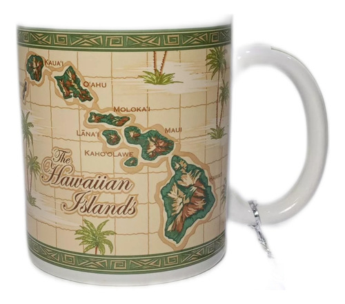 Tazón Mug Hawaiian Islands Original Importado Abc Store 300c