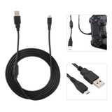 Cable Cargador 3 Metros De Joystick P4 Con Filtro Micro Usb