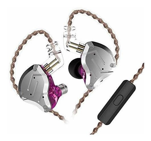 Auriculares In-ear Yinyoo Kz Zs10 Pro 4ba 1dd (morado)