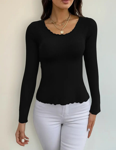 Sueter Ligero Dama Blusa Manga Larga Mujer Sueteres Sweaters | Meses sin interés