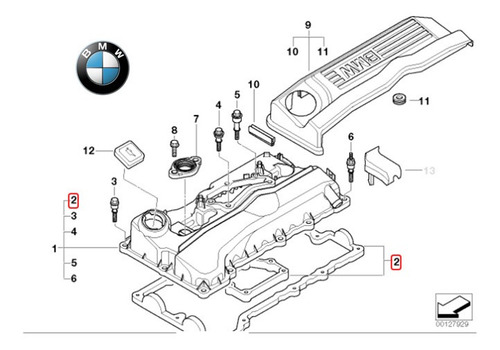 Junta Tapa Valvulas Bmw Serie 3' E92 320i Foto 2