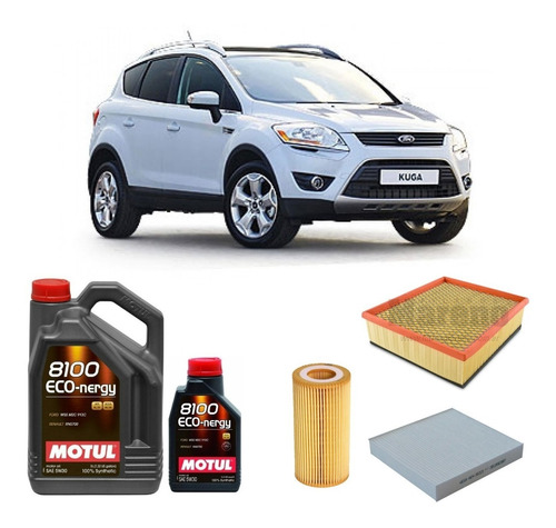 Kit 3 Filtros Ford Kuga 2.5t Y Motul 5w30 X6 Litros