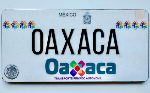 Oaxaca Imán Refrigerador Placa Vehícular Souvenirs Recuerdos
