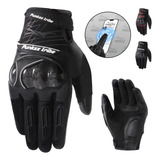 Guantes Para Motocicleta De Cuero Y Fibra De Carbono