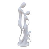 Familia Moderna Figura Minimalista Abstracta De Resina 35cm