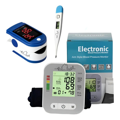 Aparato Para Medir La Presion Tensionometro Oximetro Y Termo Color Gris | Envío gratis