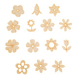 50 Figuras Flores 5cm En Madera Mdf 3mm