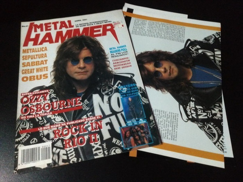 Ozzy Osbourne * Tapa Y Nota Revista Metal Hammer 41 * 1991