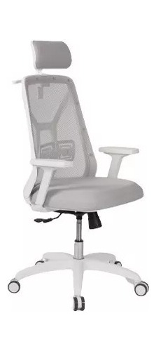 Sillon Ergonómico Tokio Blanco Con Cabezal Brazos Perchacu