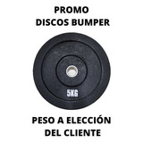 Promo 100kg En Disco Bumper De Caucho Cross Fit 50mm Olimpic