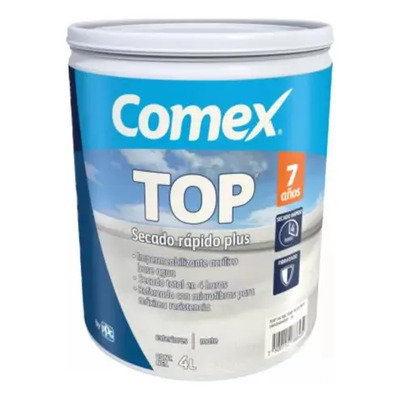 Comex Top 7 Años, Secado Rápido Reforzado Galón De 4lts Color Rojo | Envío gratis