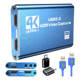 Tarjeta De Captura De Audio Video 4k Hd 60hz@1080p Usb3.0