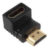 Conector Hdmi Angulo Recto Macho Y Hembra Adaptador Hdmi