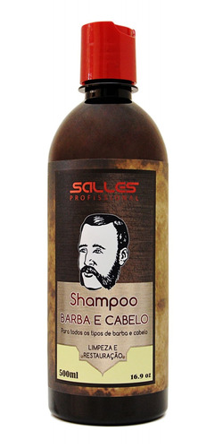 Kit Shampoo Atacado Para Homens Barba E Cabelo 500ml Salao