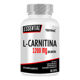 Carnitina 1200 Mg | Testrol | Essential | 60 Caps. Sin Sabor.