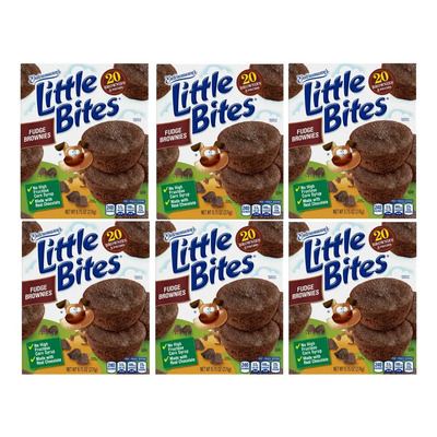 Little Bites Mini Cupcakes 6 Cajas De Mini Brownes Amercanos | Meses sin interés
