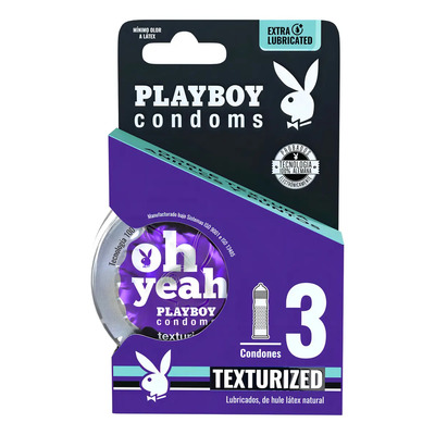 Condones de látex Playboy texturizados 3 condones | MercadoLibre