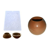 Forma Silicone Para Chocolate Sabonete Esfera Furo Ref 9436