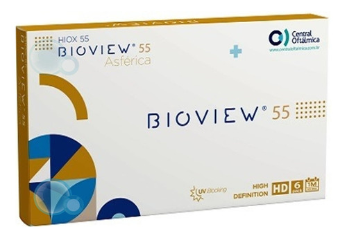 Lente De Contato Gelatinosa Incolor Bioview 55 Asférica