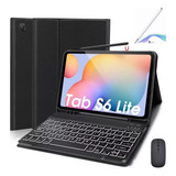 Funda Teclado Iluminado Y Ratón Para S6 Lite P613/p619 Negro