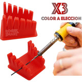 X3 Base Sujeta Cable Soldar Estaño Sostenedor Medidas Varias