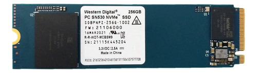 Disco Sólido Interno Western Digital Pc Sn530 Sdbpnpz-256g 256gb